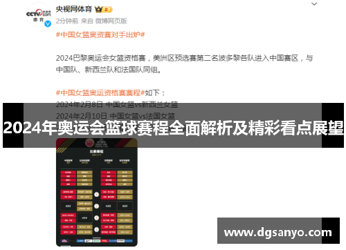 2024年奥运会篮球赛程全面解析及精彩看点展望